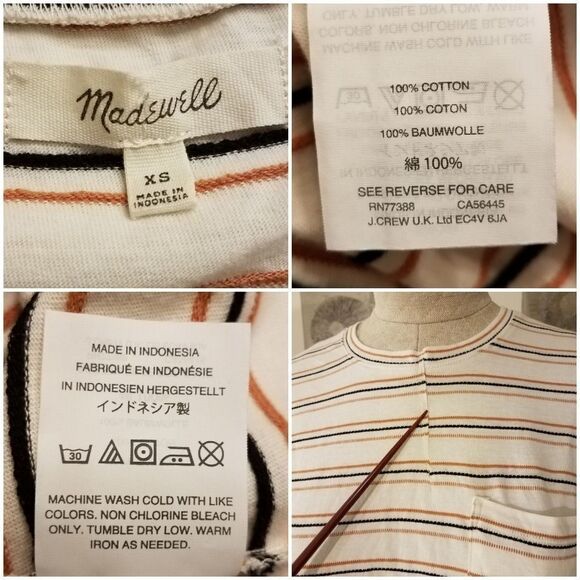 Madewell Radio Boxy Tee in Cohen Stripe sz XS - Picture 8 of 8